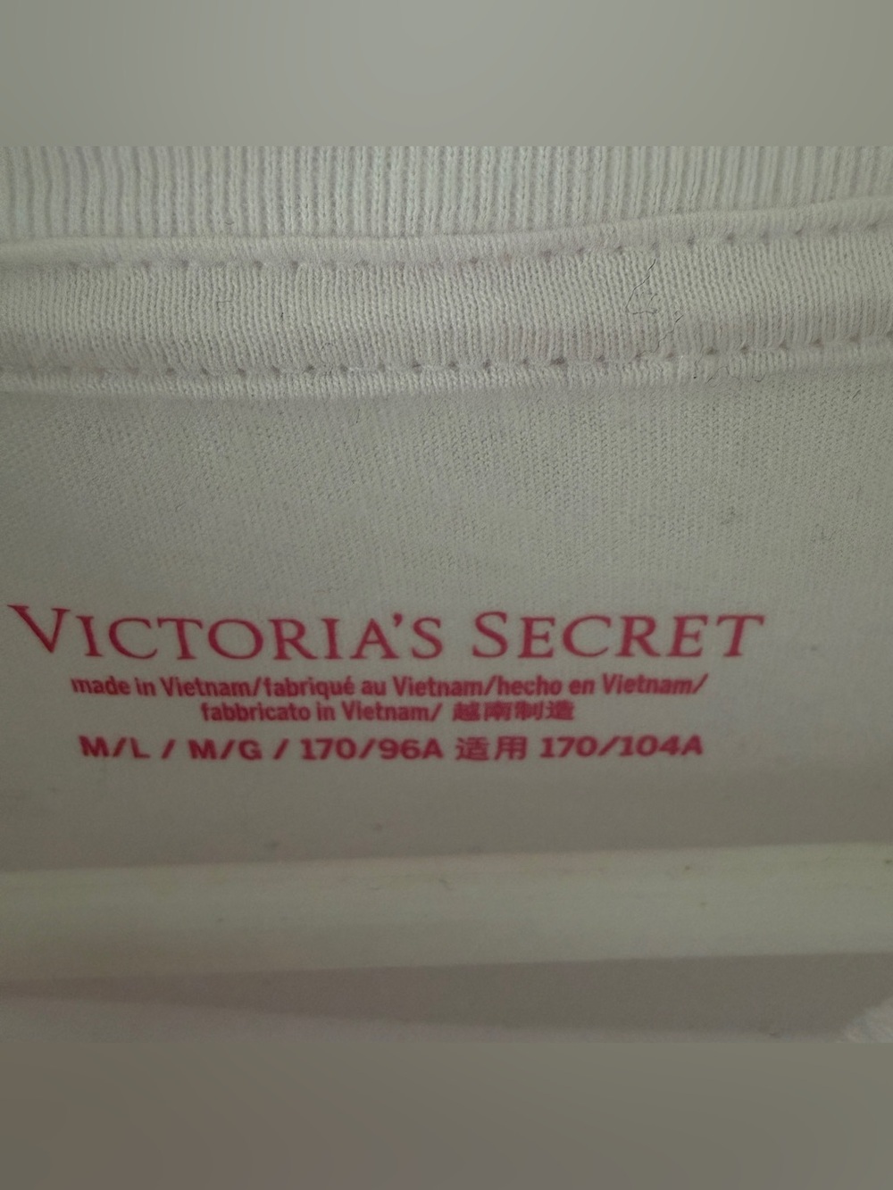 Victoria’s Secret Pink Rhinestone Logo Sleep Shirt Short Nightgown M/L NWOT*A1 - Picture 3 of 3